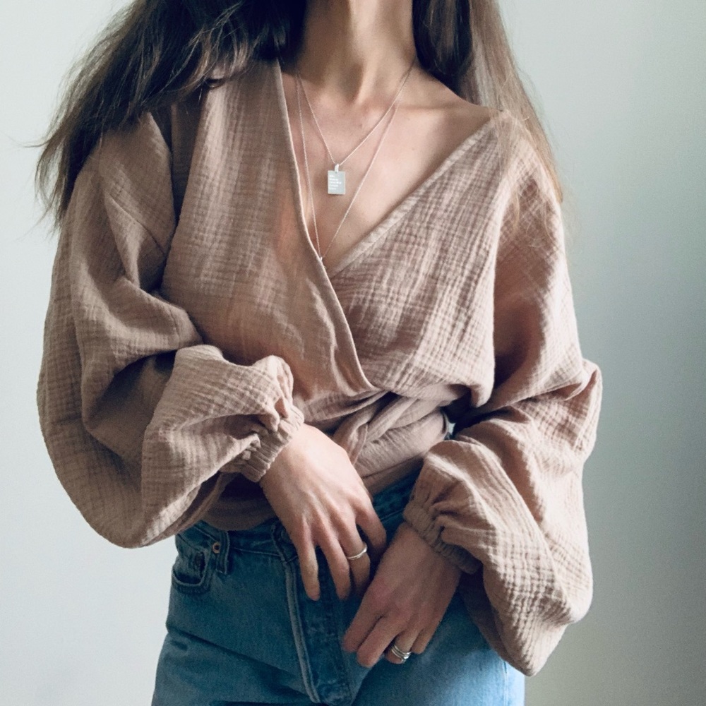BOHEME Goods cotton wrap top
